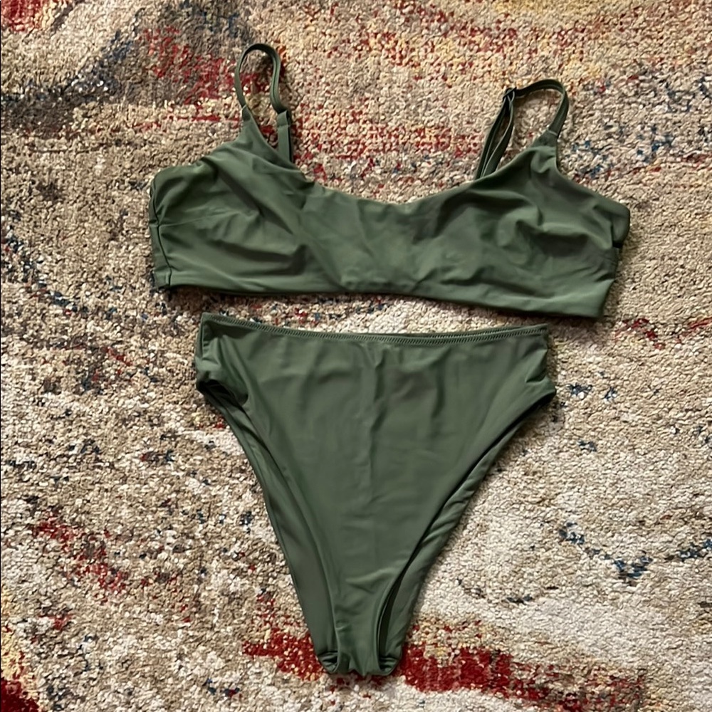 Aerie Army Green Bikini Set - Picture 12 of 12